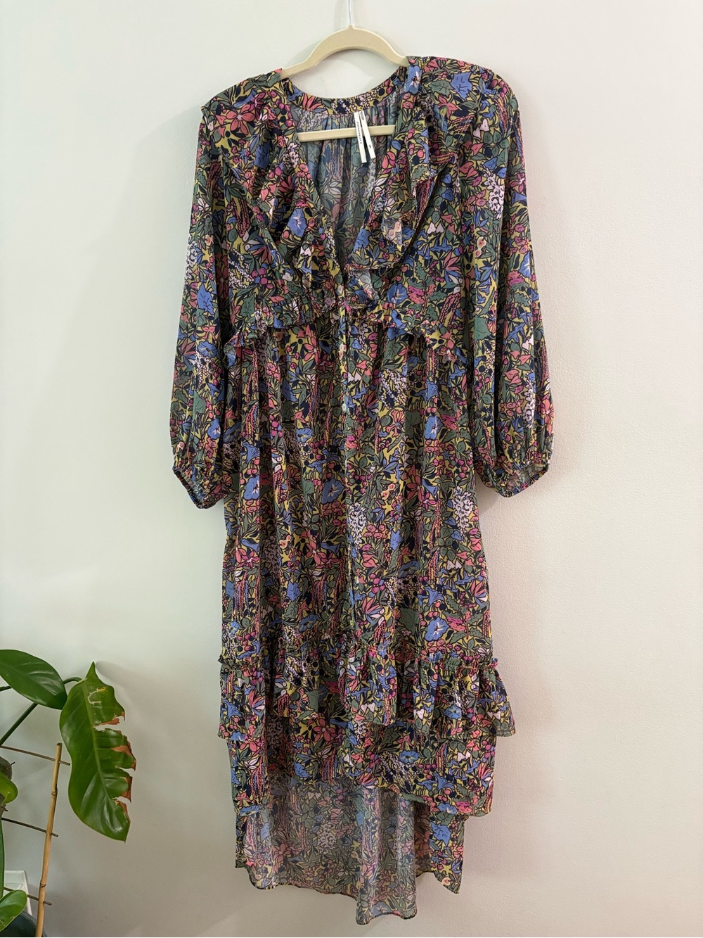 By Anthropologie Floral Tunic Sleep Dress, XXS